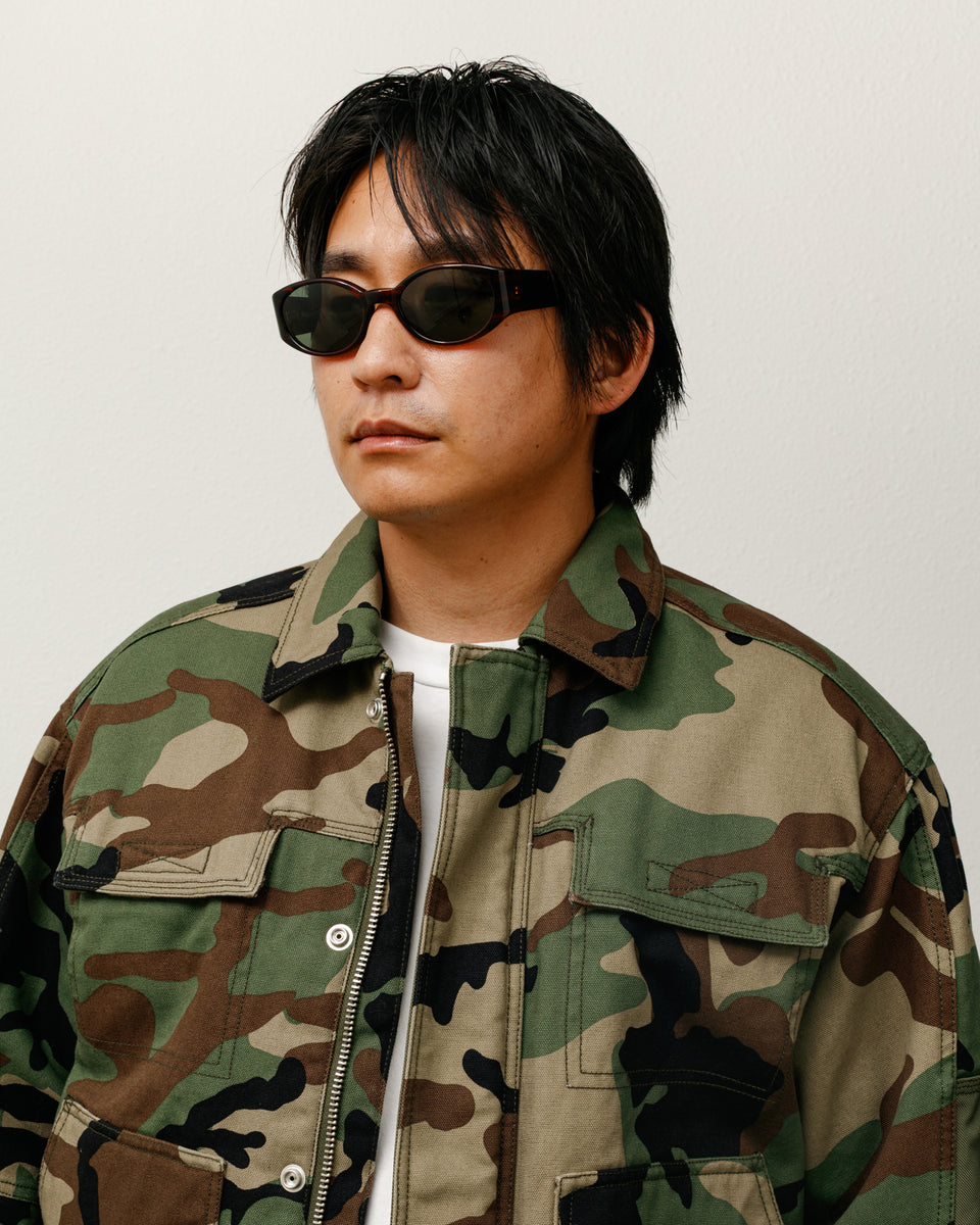 Luna Sunglasses Accessories In Dark Red / Green Lens