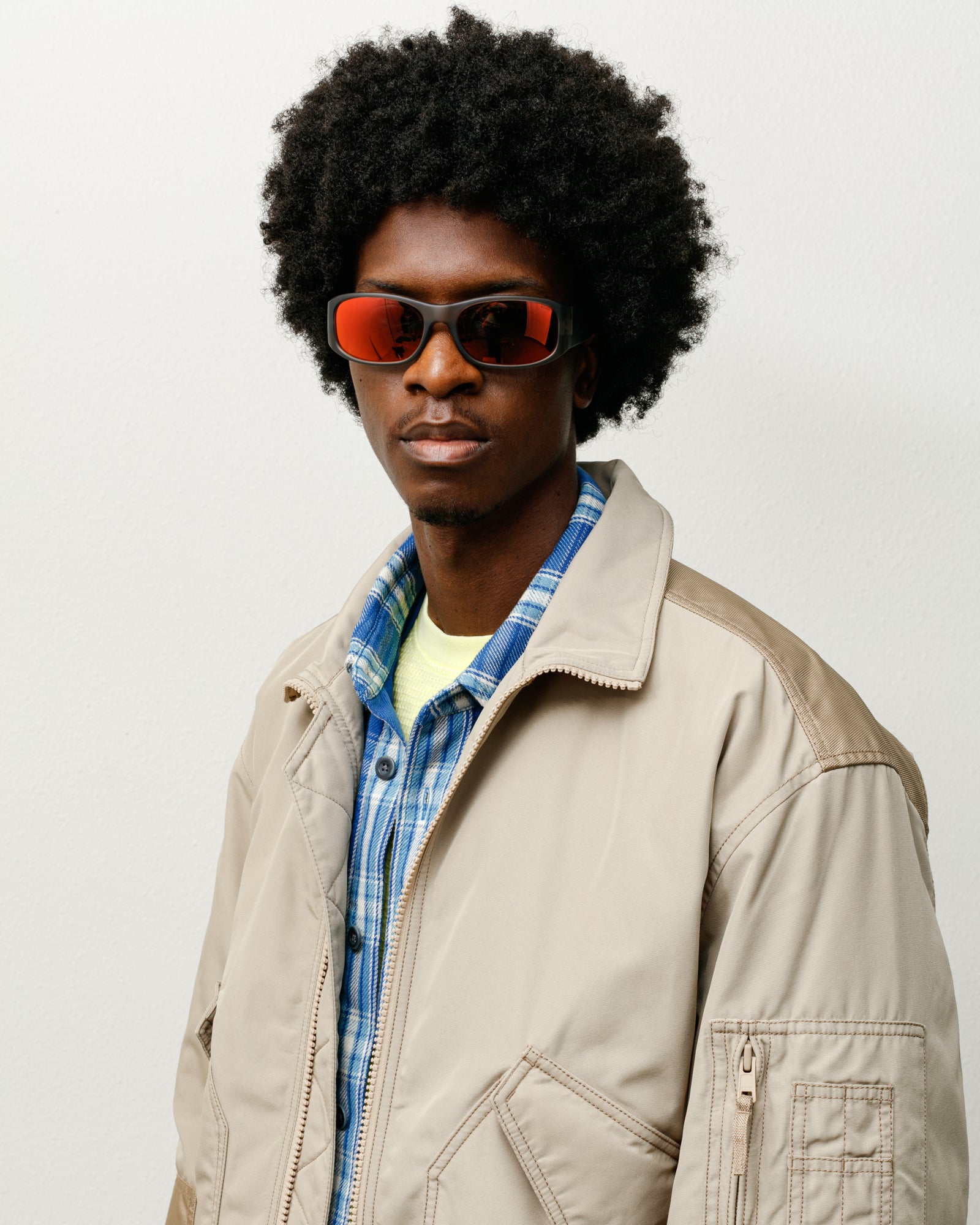【極美品】⭐️SELECT EYE COMPANY⭐️ブルゾンカーデ Mikey Polarized Sunglasses – Frost Smoke/Polar Red Lens | Eyegear