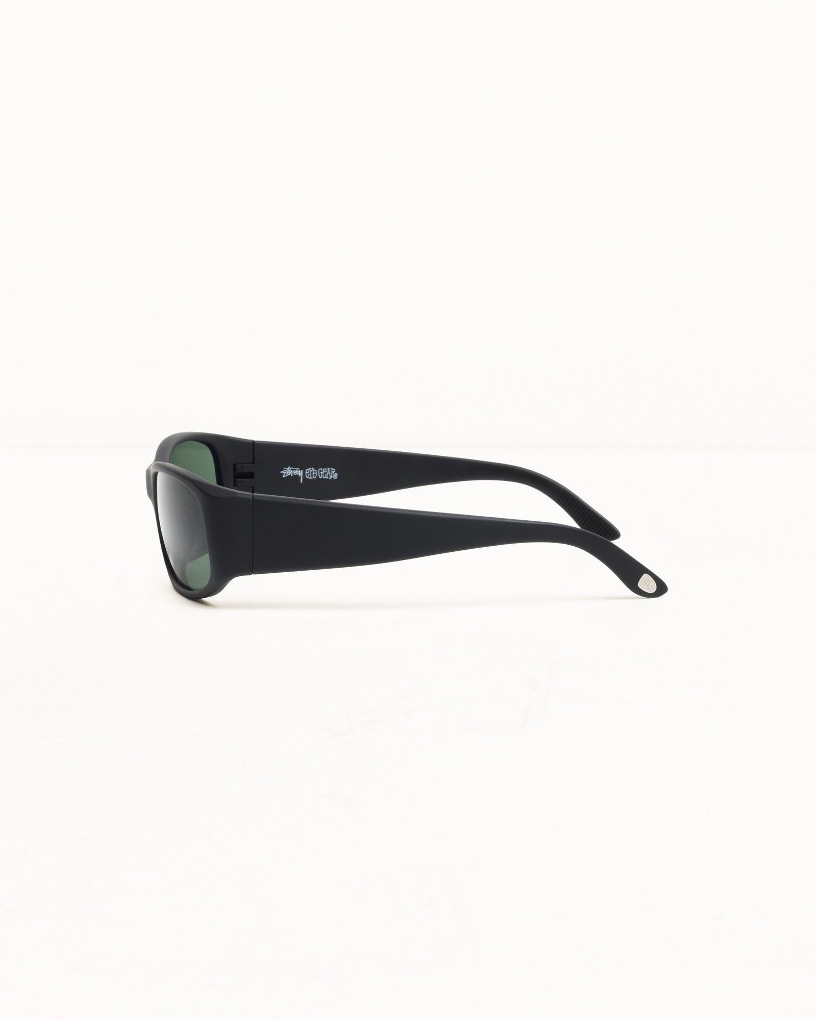 Mikey Sunglasses – Rubber Black/Dark Green Lens | Eyegear | Stüssy