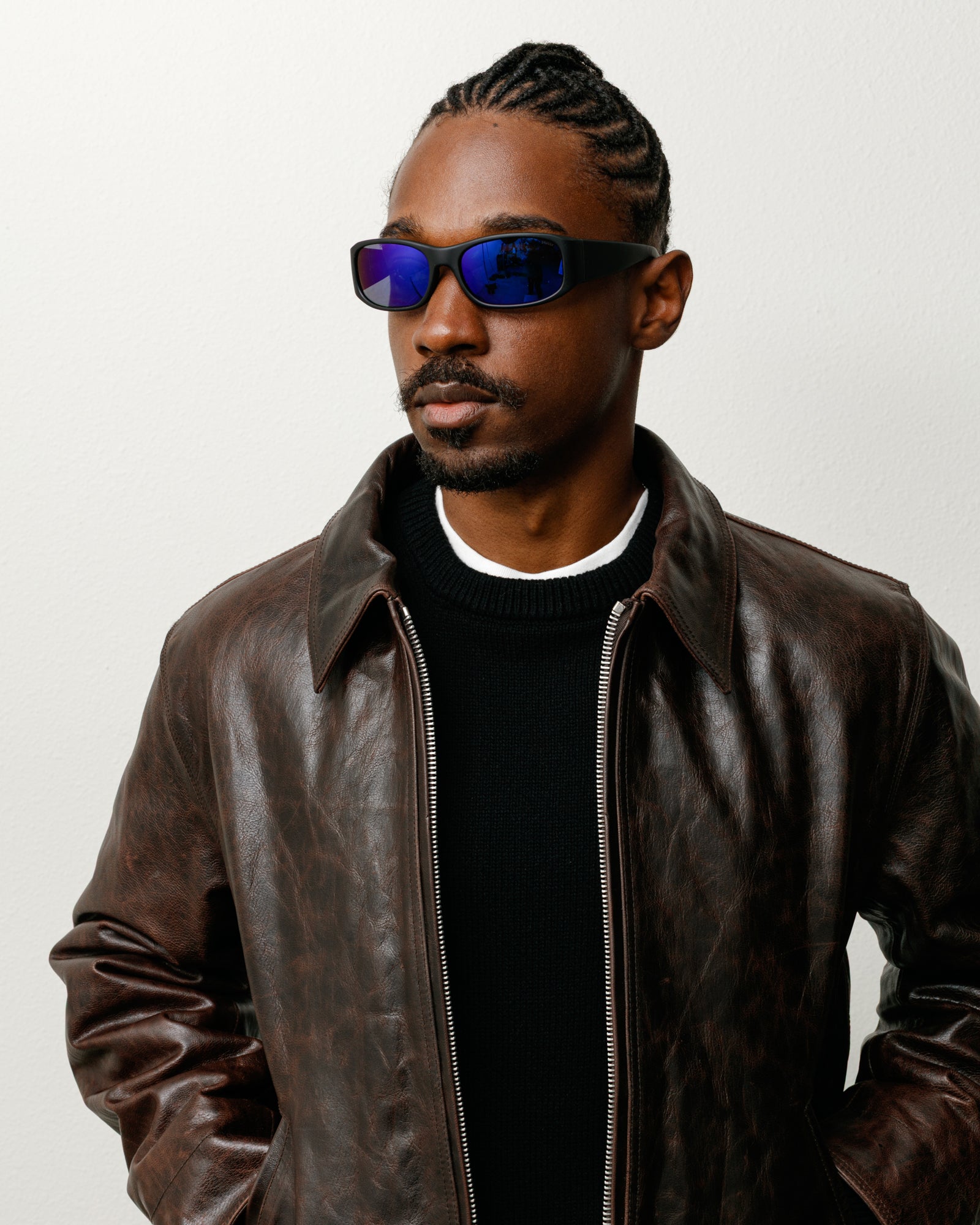Mikey Sunglasses – Rubber Black/Polarized Dark Blue Lens | Eyegear