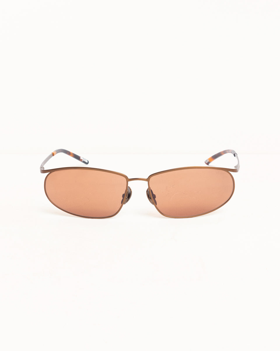 Wilkins Sunglasses Unisex In Matte Bronze/brown