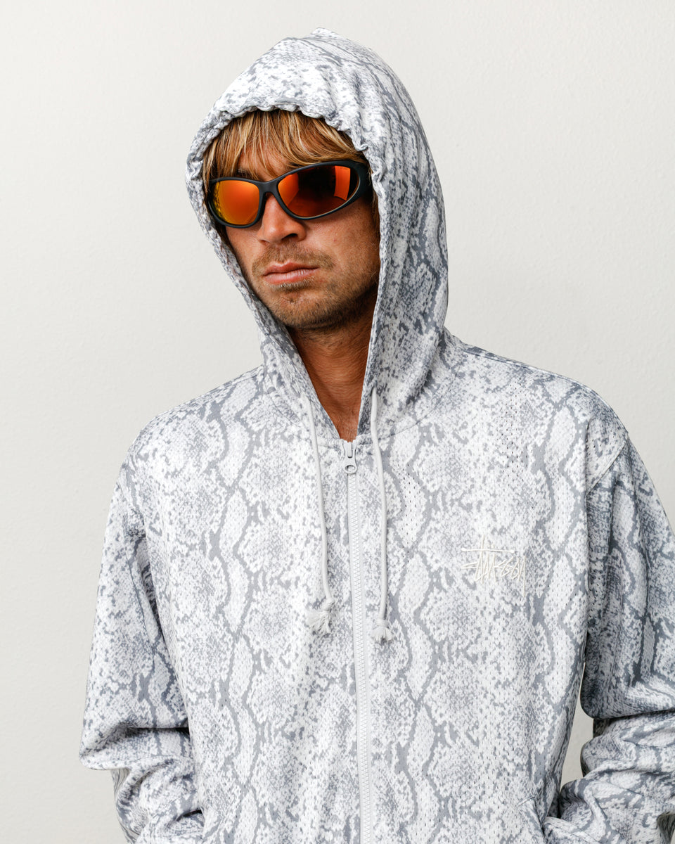 Adrian Sunglasses Unisex In Frost Black/orange Mirror Lens