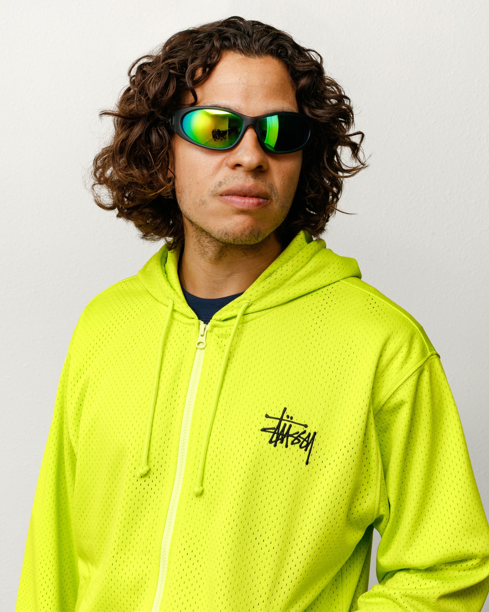 Adrian Sunglasses – Frost Grey/Green Mirror Lens | Eyegear
