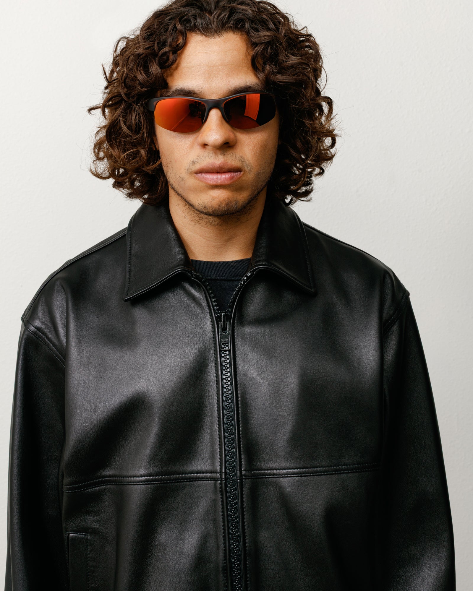 Hiro Sunglasses Unisex In Frost Brown/red Mirror Lens