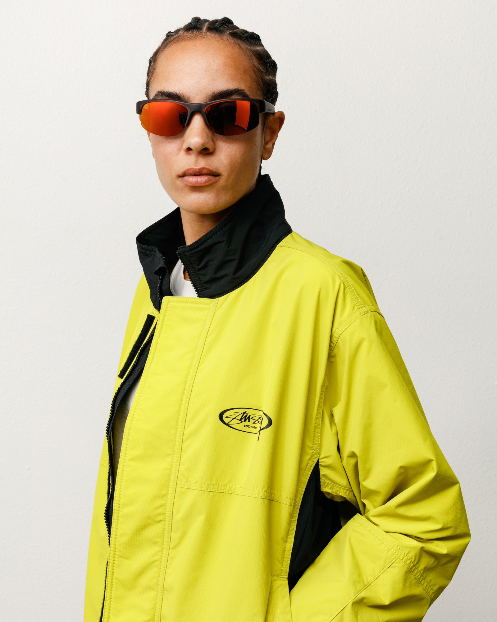 Hiro Sunglasses – Frost Brown/Red Mirror Lens | Eyegear | Stüssy Japan
