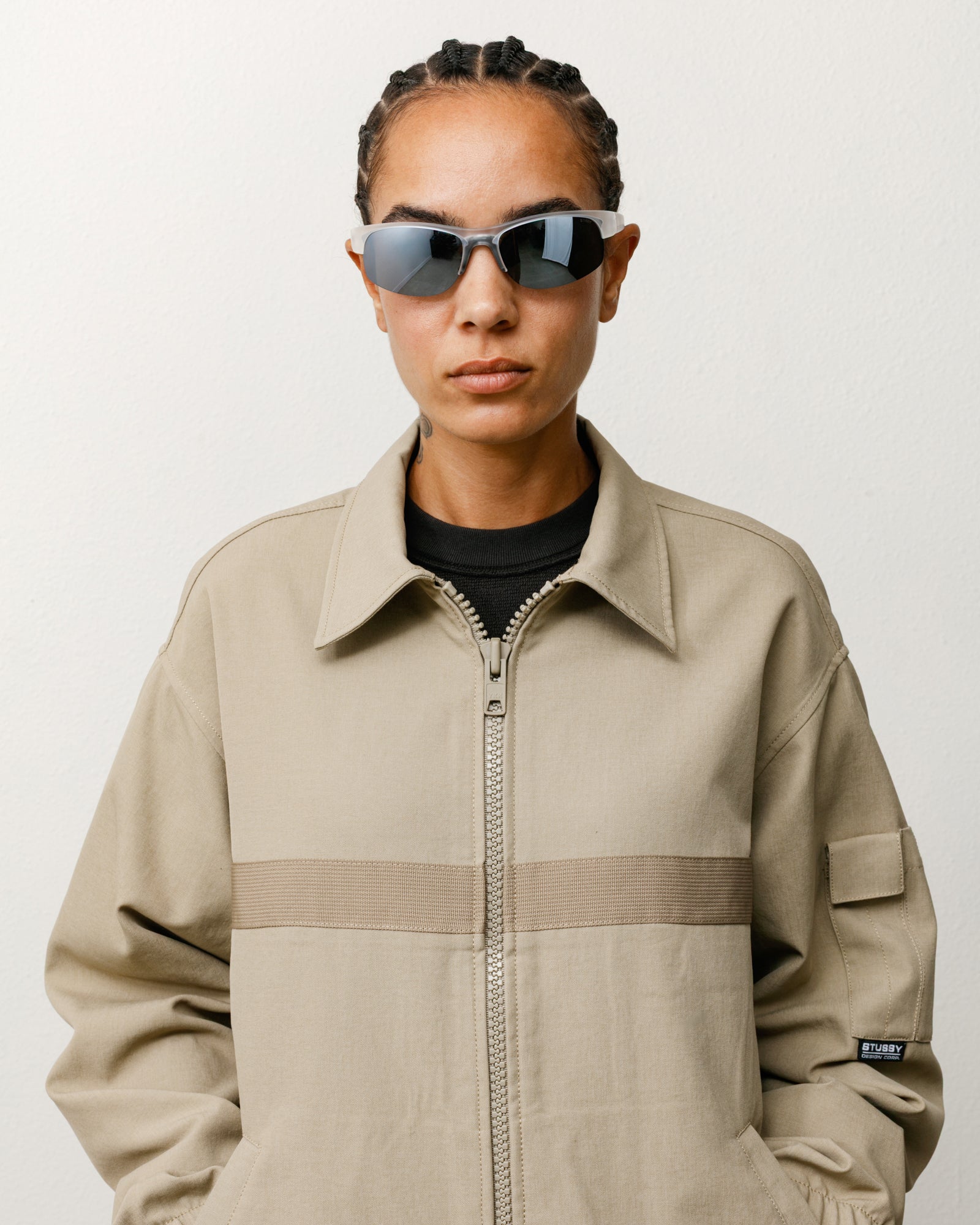 Hiro Sunglasses – Frost Clear/Mirror Lens | Eyegear | Stüssy Japan