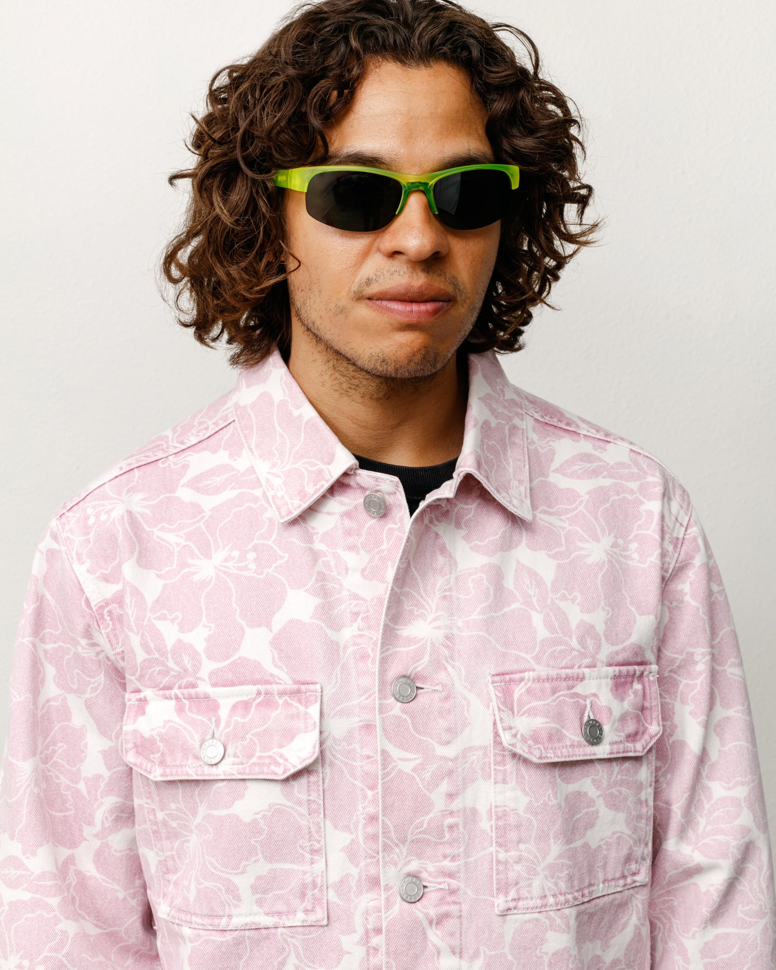 Hiro Sunglasses Unisex In Frost Yellow/black Lens