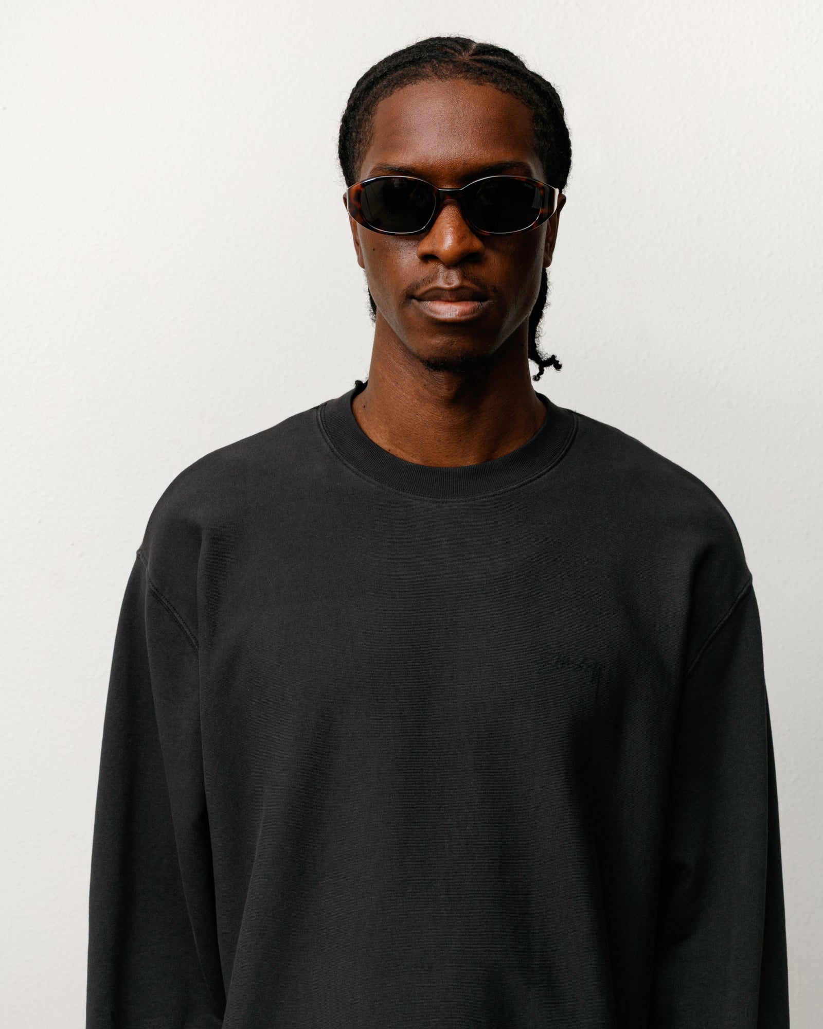 Roman Sunglasses Unisex In Brown Tortoise/black Lens