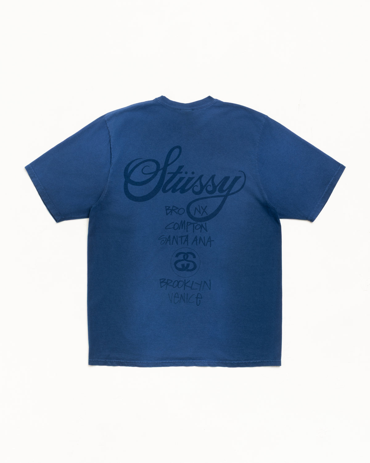 World Tour Tee – Sun Faded Navy | Tees | Stüssy Japan