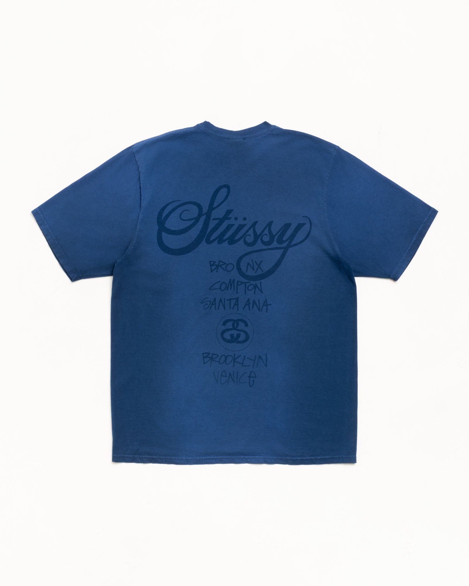 World Tour Sun Fade Tee Mens Short Sleeve In Faded Navy