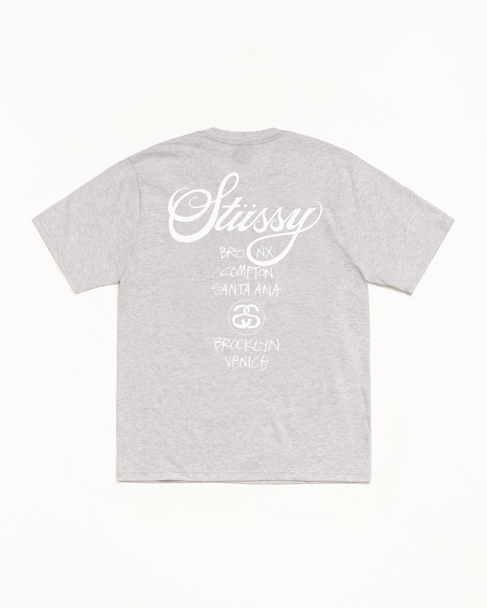 World Tour Tee – Ash Heather | Tees | Stüssy Japan