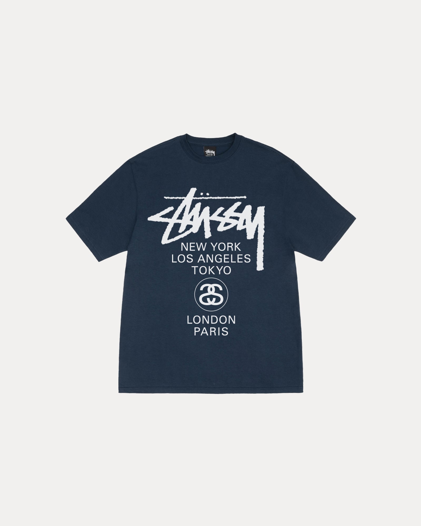 World Tour Tee Mens Short Sleeve In Navy