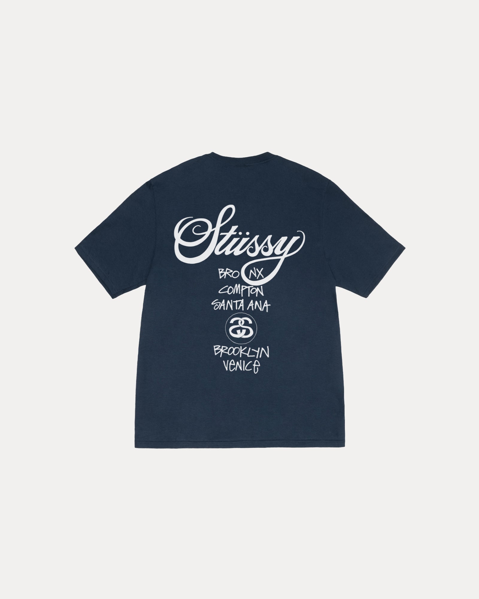 World Tour Tee Mens Short Sleeve In Navy