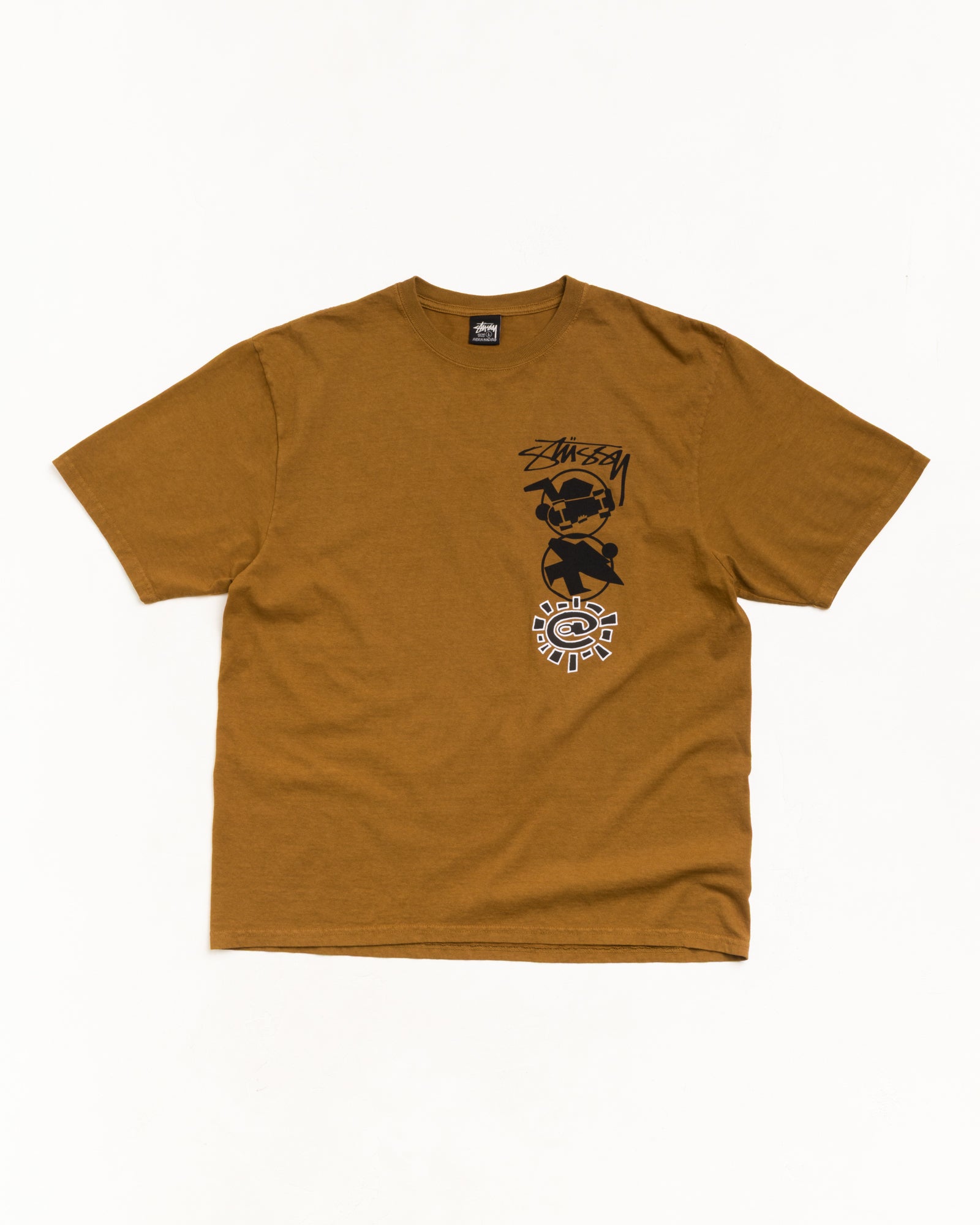 Stüssy & Always Stack Tee Tシャツ（カラー：キャラメル）