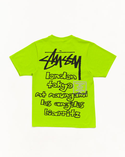 Always World Tour ユニセックス半袖Tシャツ（ライム）