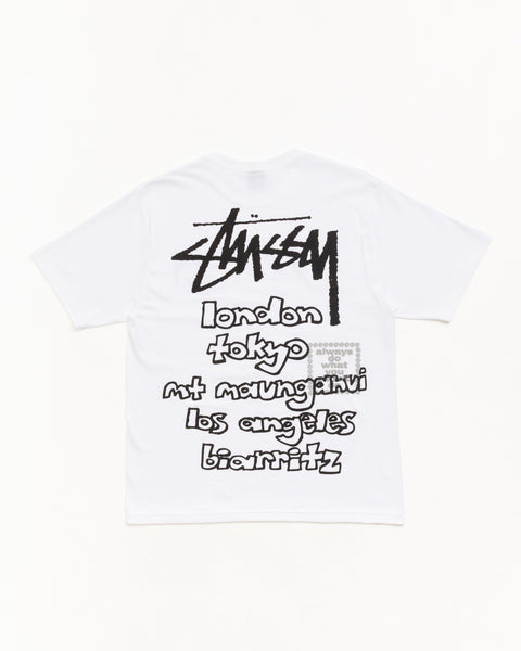 Stüssy & Always ワールド ツアー Tシャツ（ホワイト）
