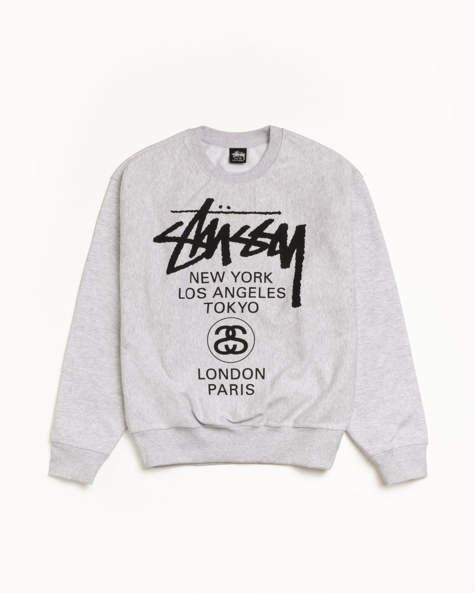World Tour Crew Mens Long Sleeve In Ash Heather