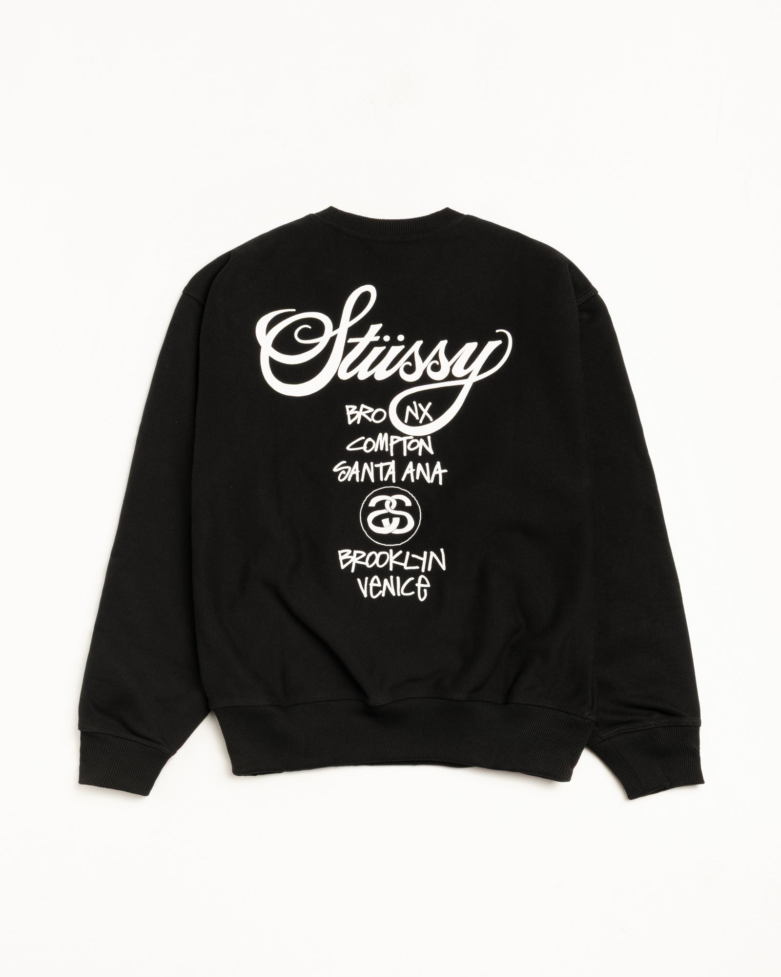 World Tour Crew – Black | Crew Sweats | Stüssy Japan