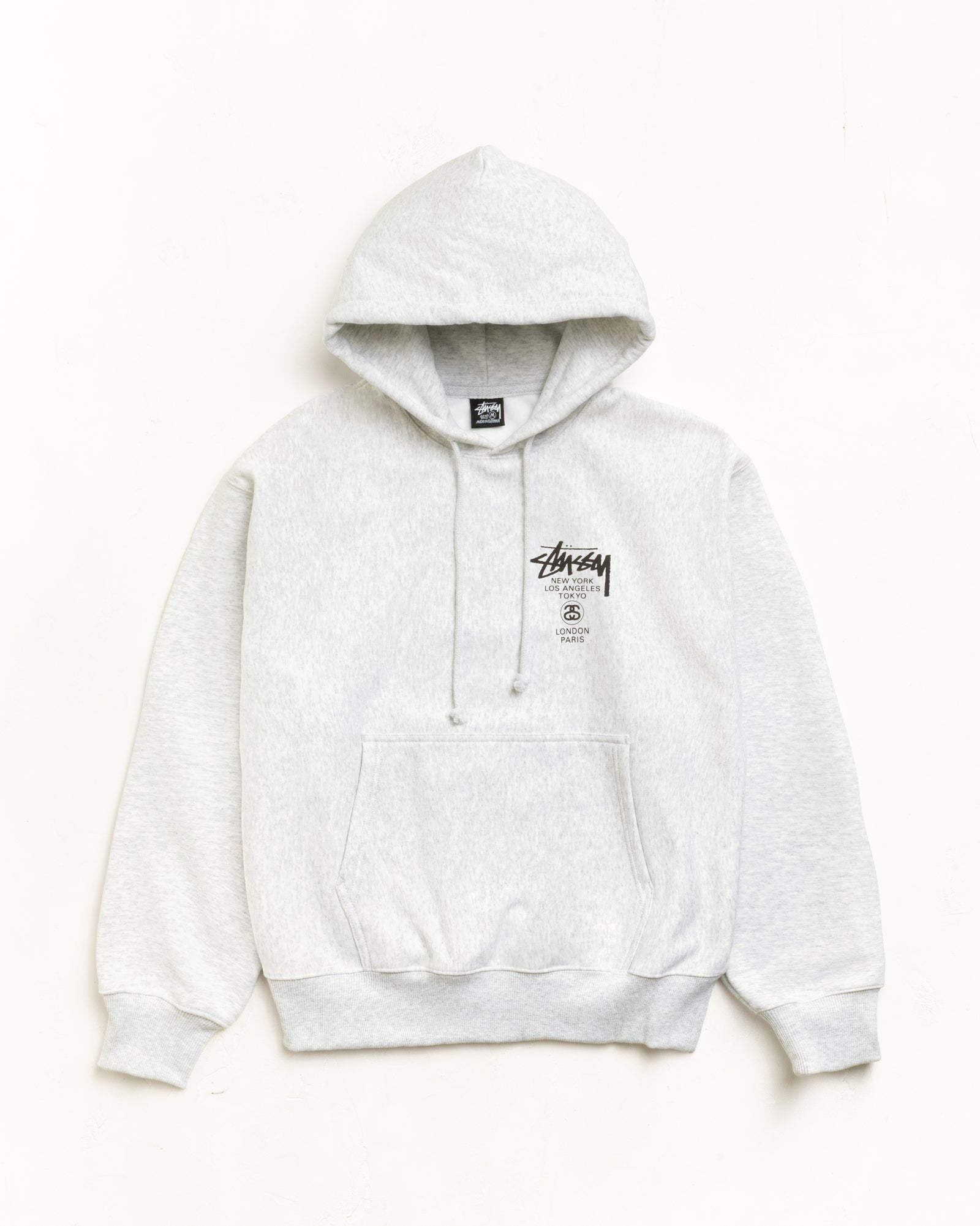 World Tour Hood Mens Long Sleeve In Ash Heather