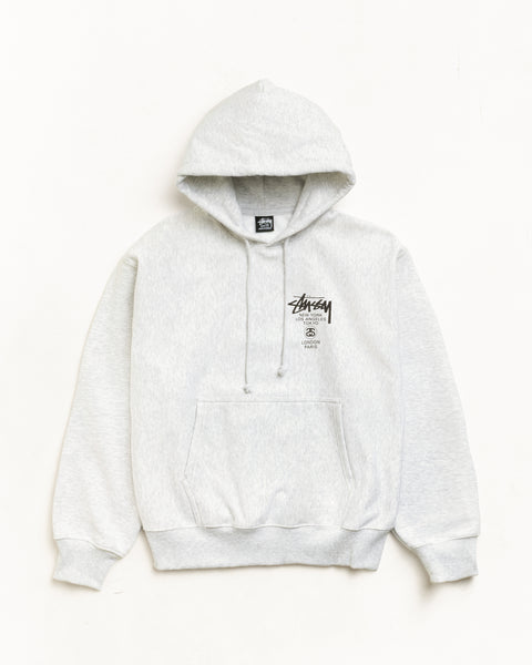 World Tour Hood Mens Long Sleeve In Ash Heather