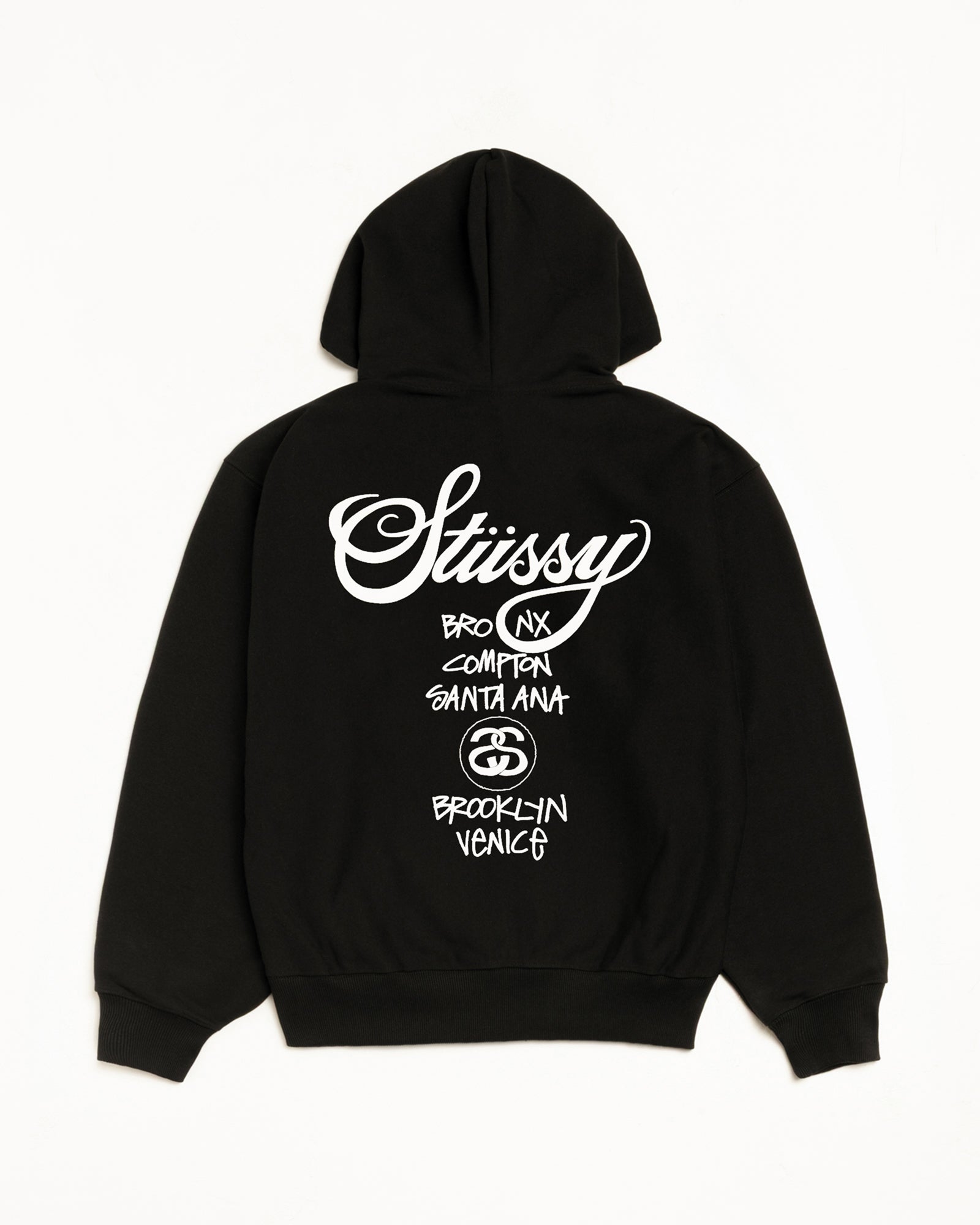 World Tour Zip Hoodie – Black | Sweats | Stüssy Japan