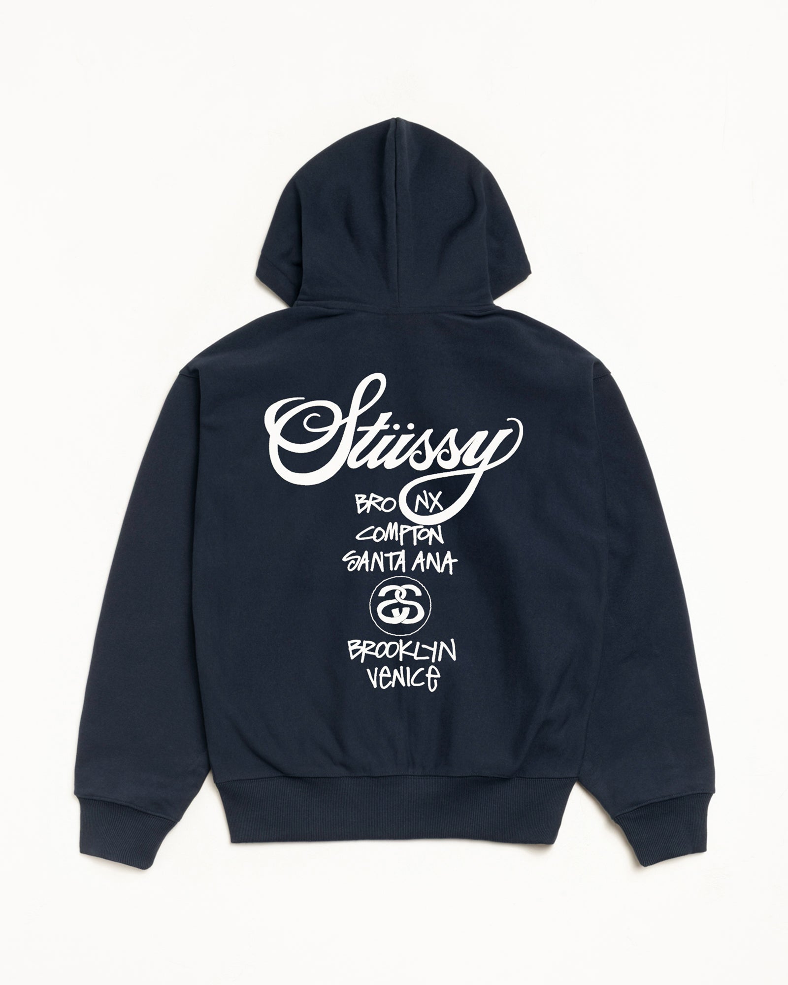 World Tour Zip Hoodie – Navy | Sweats | Stüssy Japan
