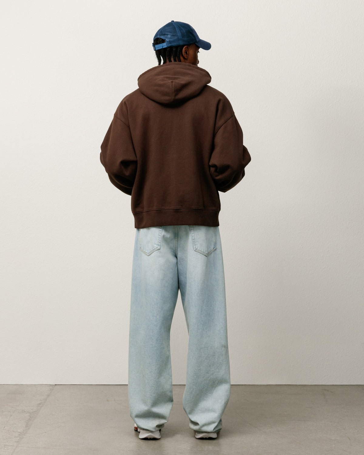 Stüssy & Nike Stone Washed Fleece Zip Hoodie – Dark Cinder 