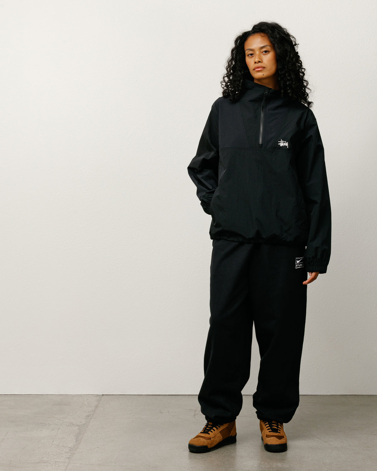 Stüssy & Nike Stone Washed Fleece Pant – Black | Bottoms | Stüssy 