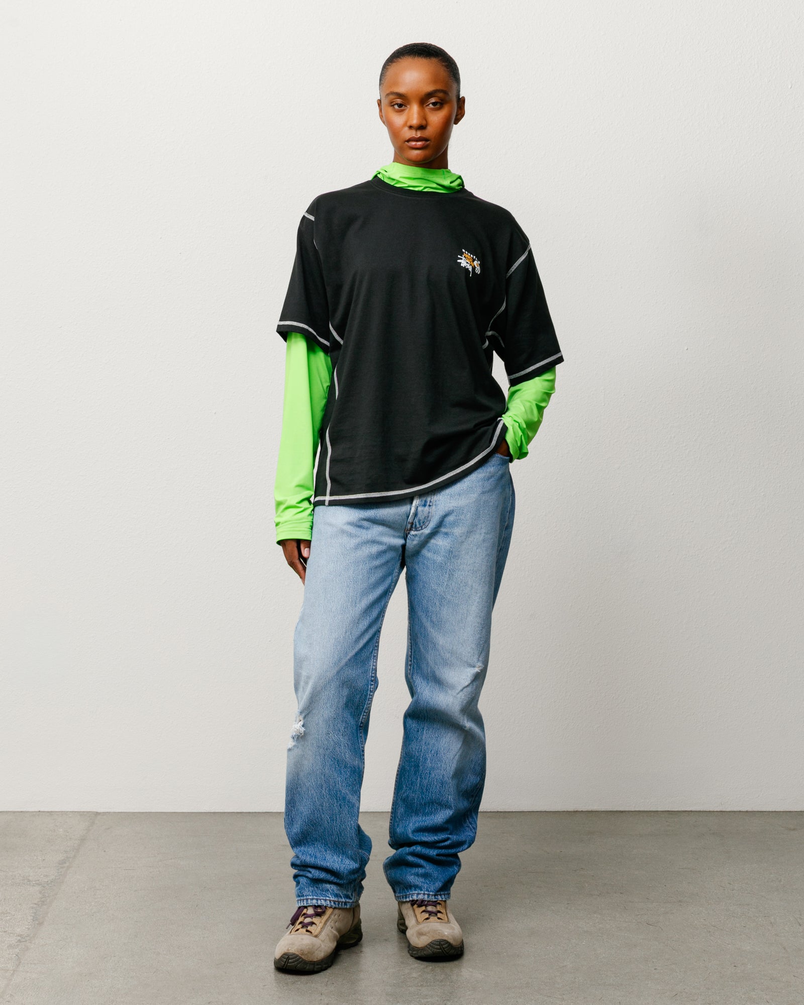 Mhw Stussy Tee Unisex Short Sleeve In Stealth Grey
