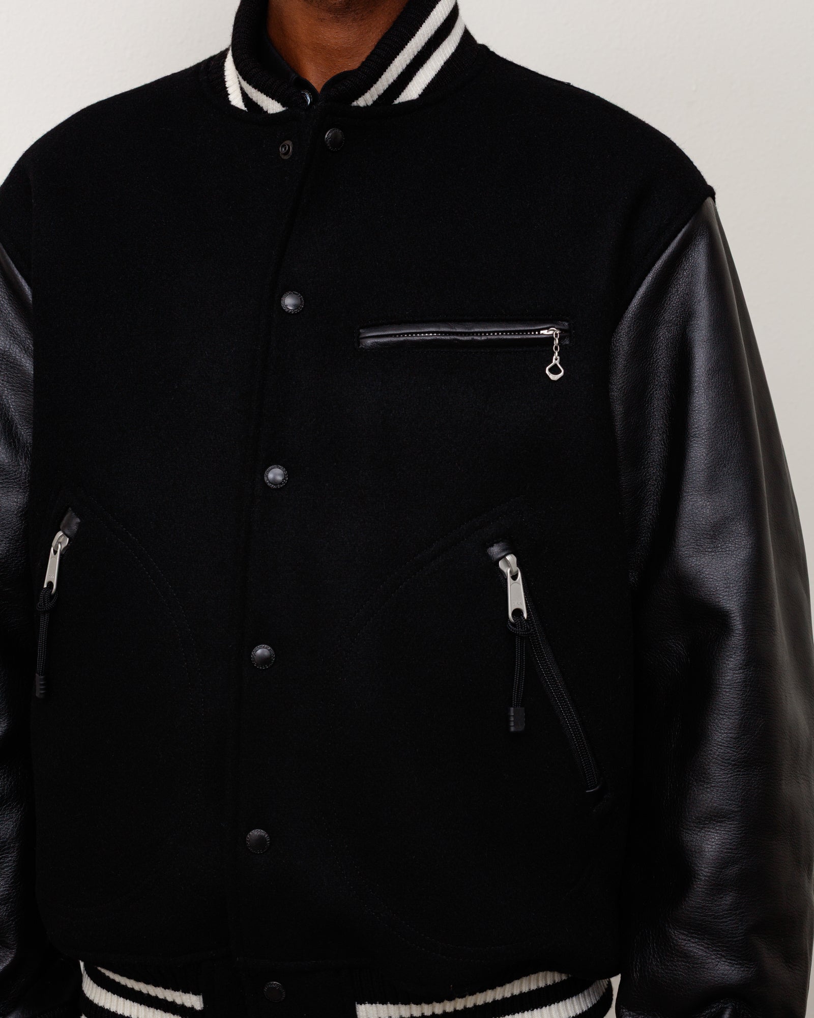 Junya Varsity Jacket – Black | Outerwear | Stüssy Japan