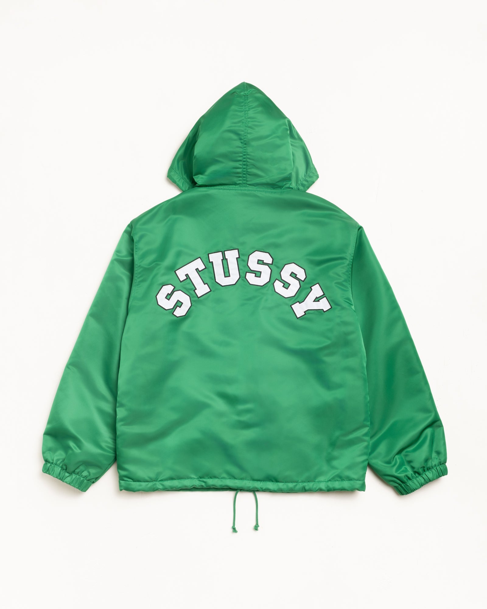 Hooded Coaches Jacket Mens Long Sleeve In Green