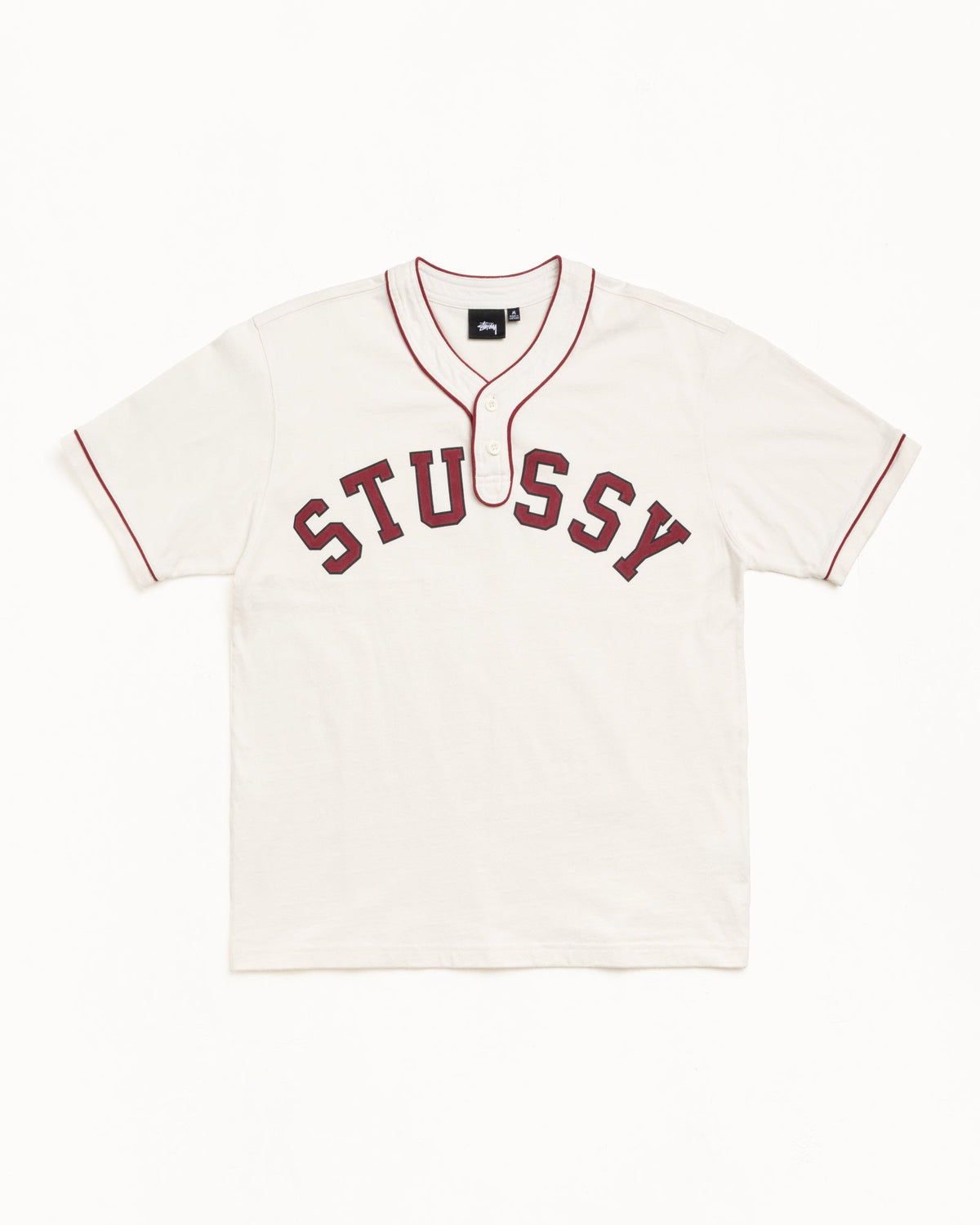 Arch Baseball Jersey Mens Short Sleeve In Natural | hero:main:collection:shirts,tops-shirts,all,tees,outerwear,denim,knits,accessories,sunglasses,hoodies,sweats,mens-hoodies-sweatshirts,shorts,pants,bottoms