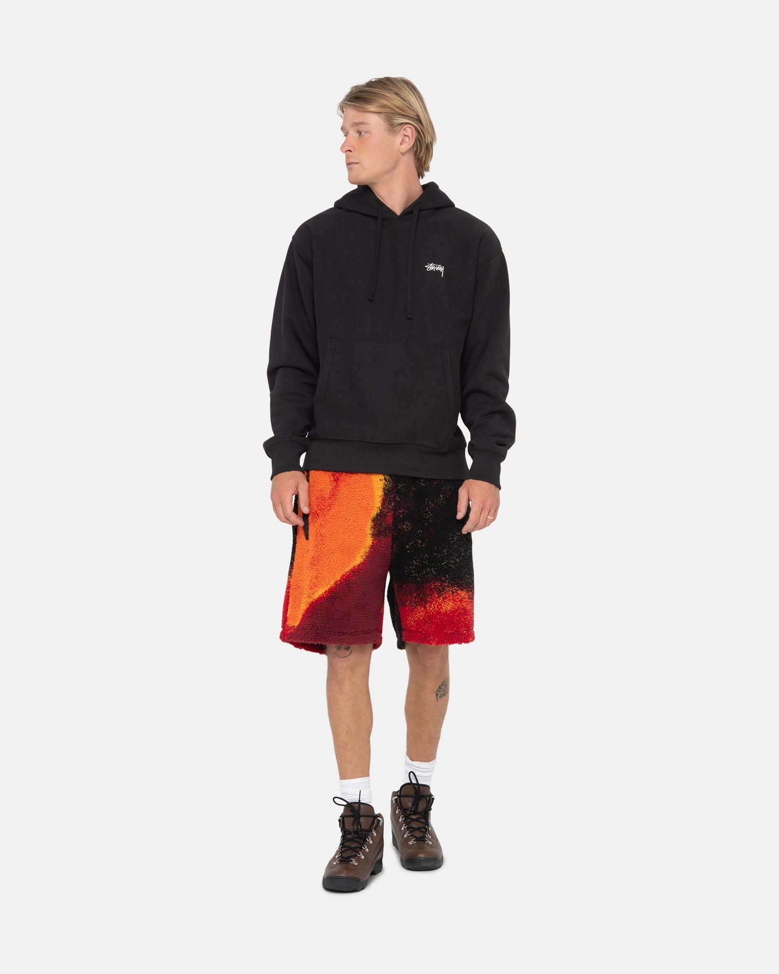 STUSSY SHERPA SHORT L LAVA | imatterhealthandwellbeingsupportcic.com