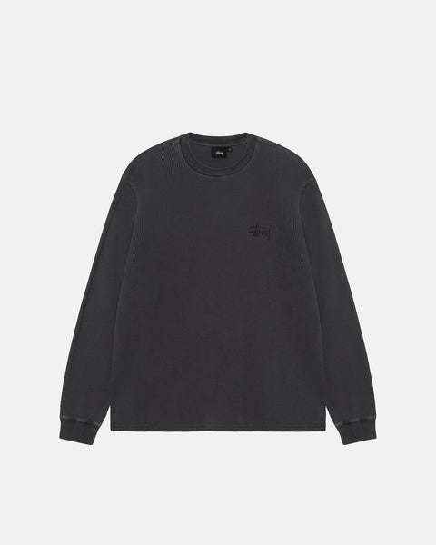 Stüssy Basic Stock Ls Thermal Washed Black Tops