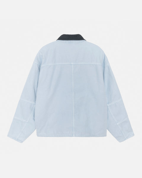 Stüssy Shop Jacket Washed Canvas Light Blue Outerwear