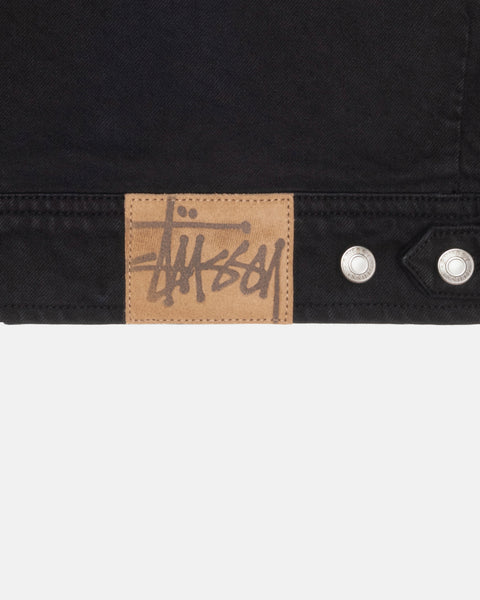 Stüssy Zip Work Jacket Overdyed Black Outerwear