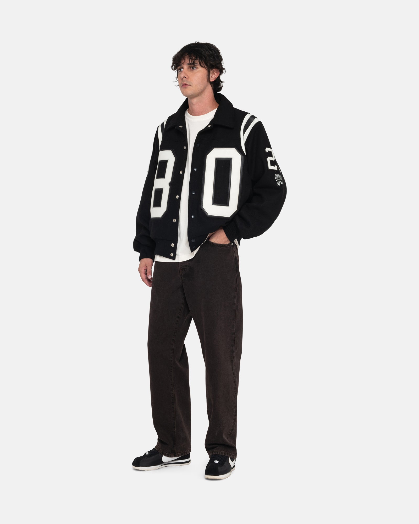 Mサイズ stussy 80 WOOL VARSITY JACKET - アウター