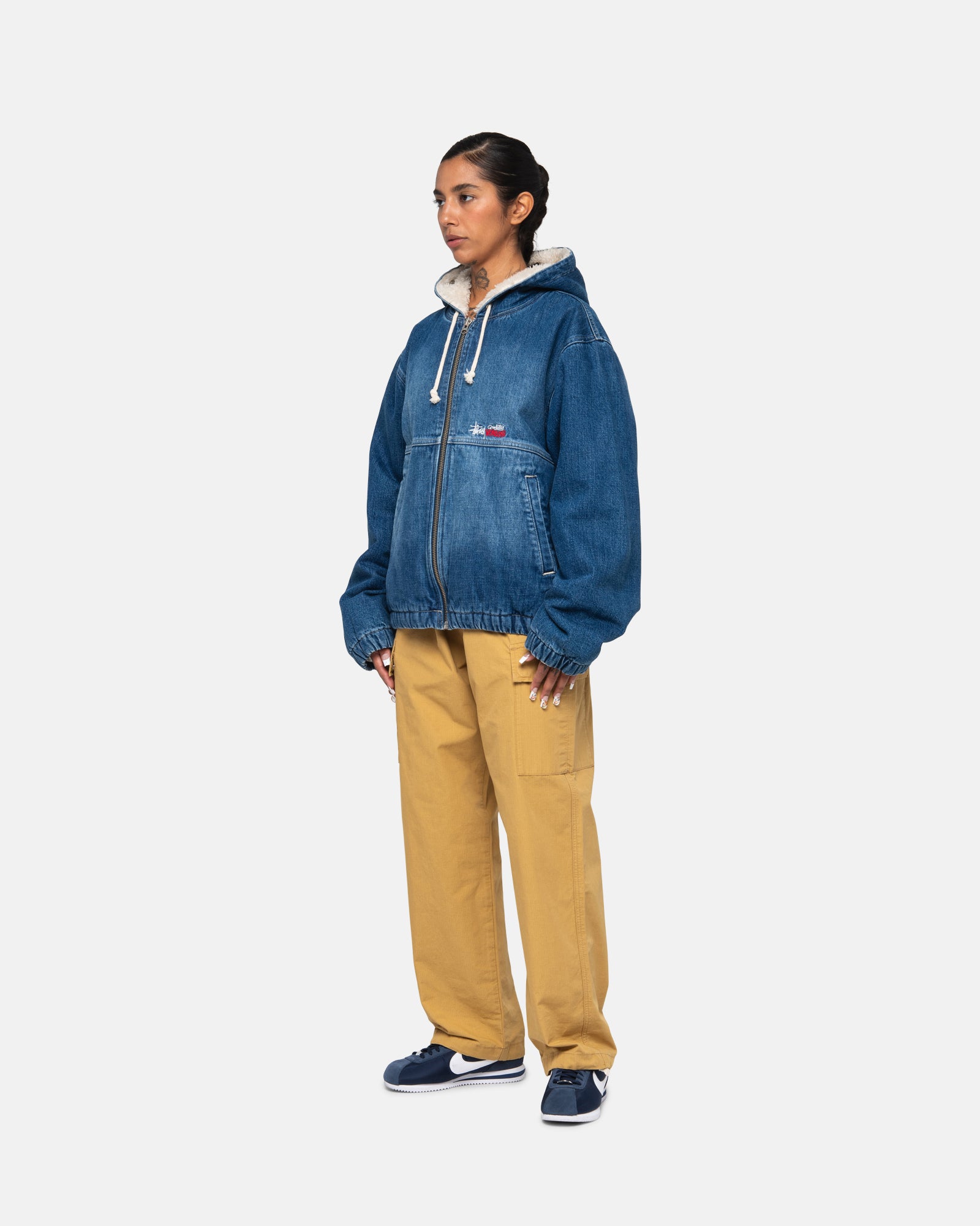 Work Jacket Denim Sherpa - Unisex Jackets & Outerwear | Stüssy ...