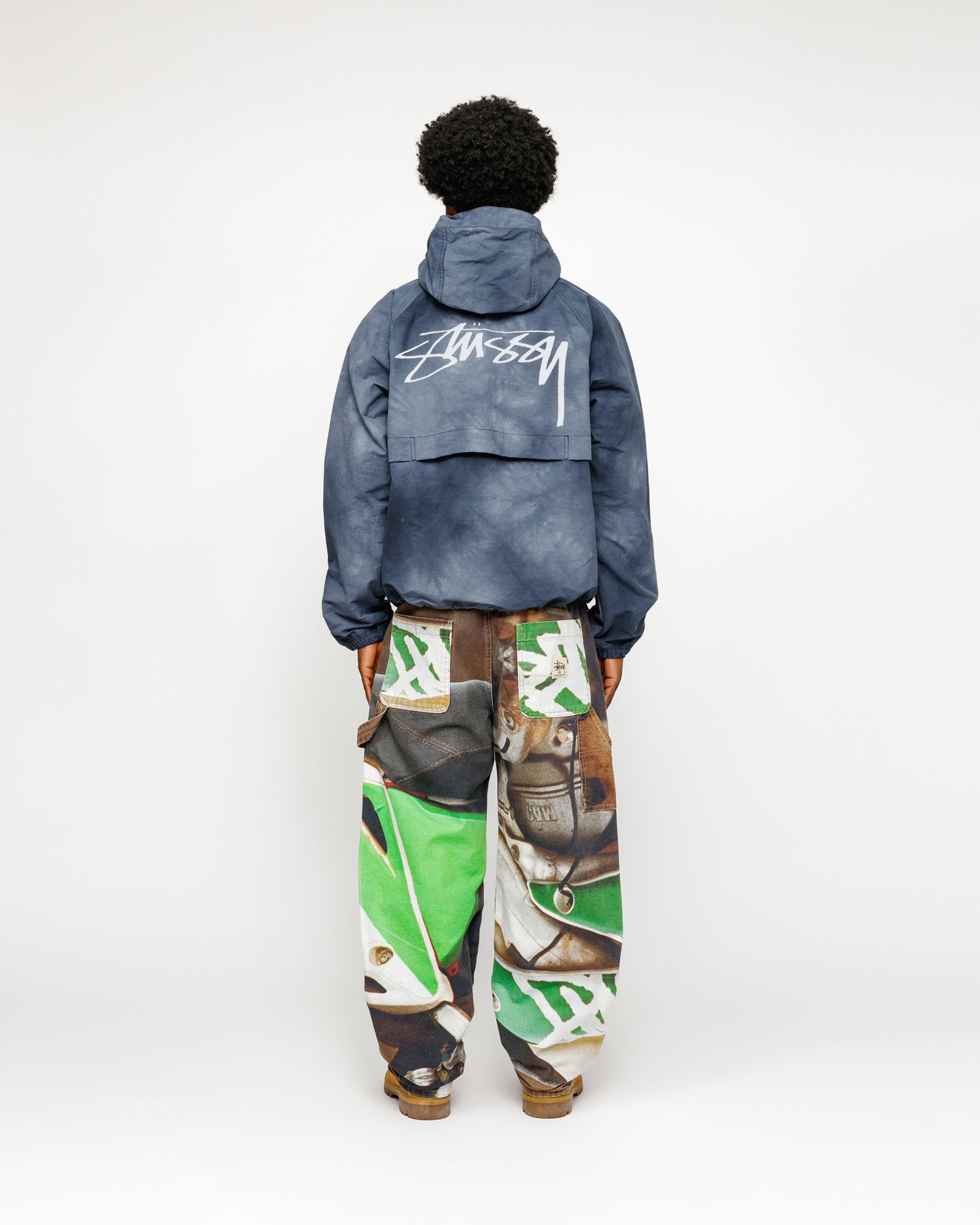 Stüssy Beach Shell Wave Dye Navy Outerwear