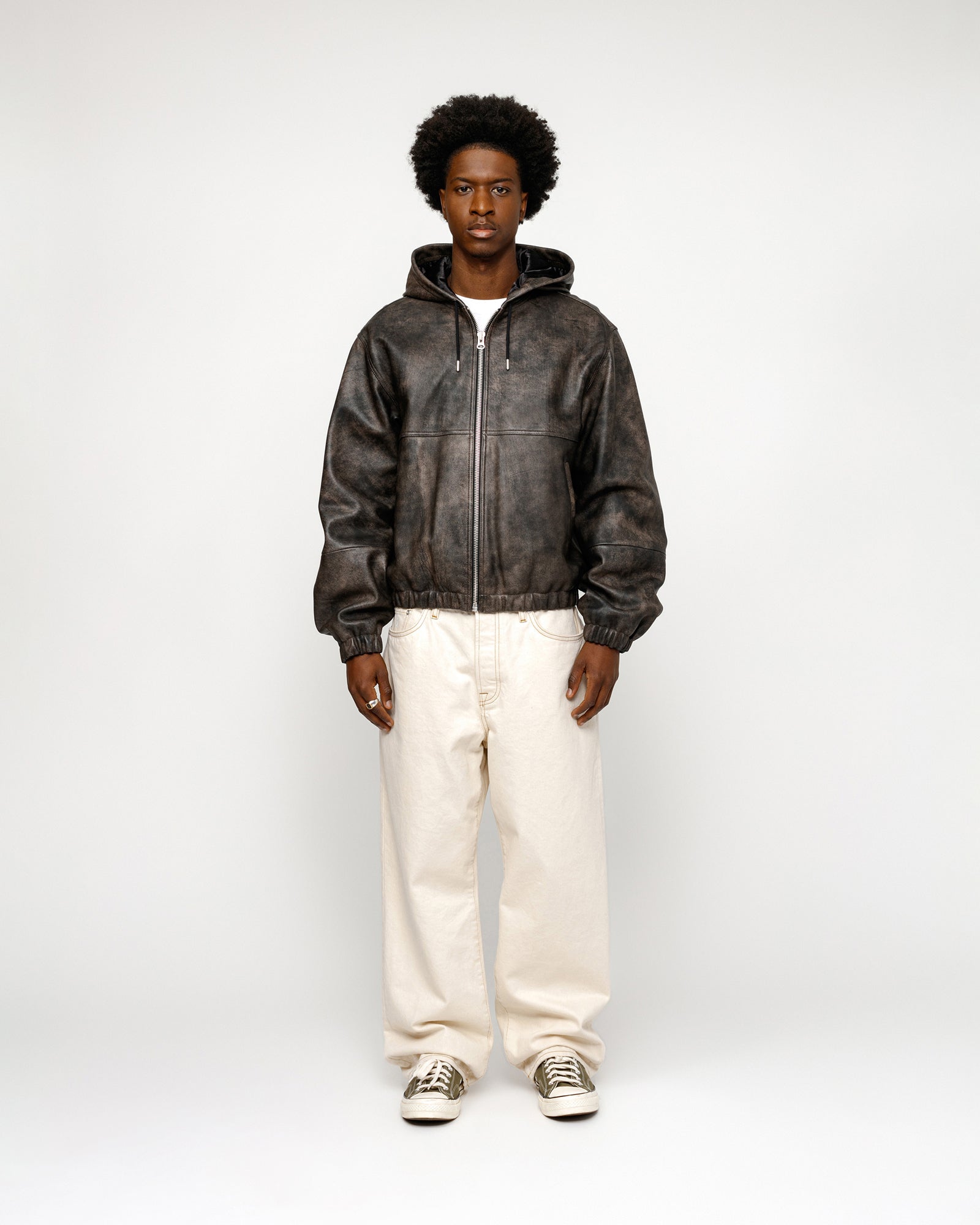 STUSSY STONE WASHED WORK JACKET \