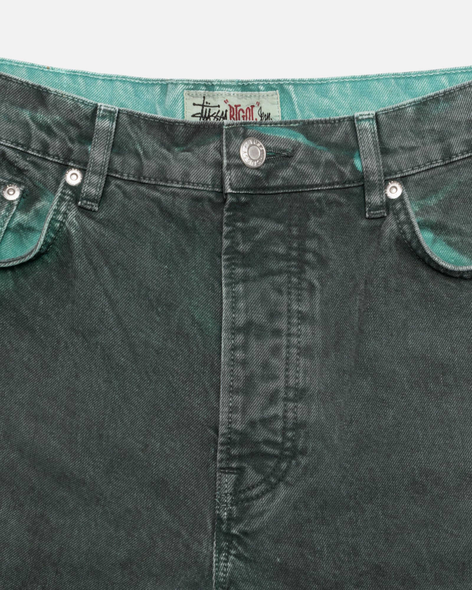 STUSSY SPRAY DYE BIG OL' JEANS | hartwellspremium.com