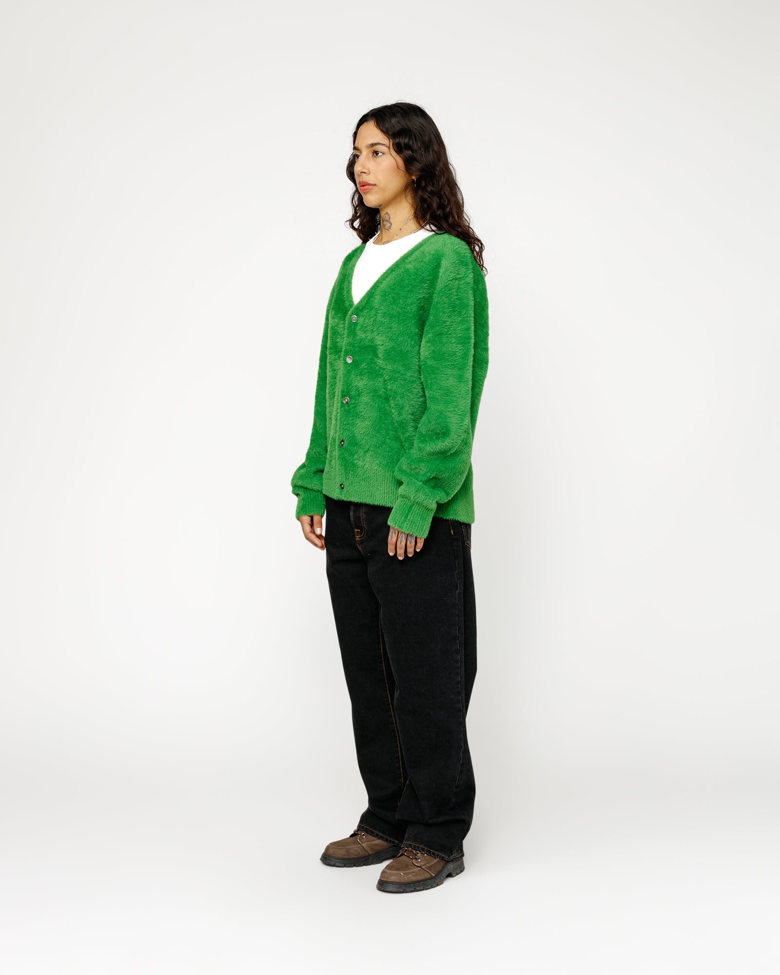 Shaggy Cardigan in green – Stüssy Japan