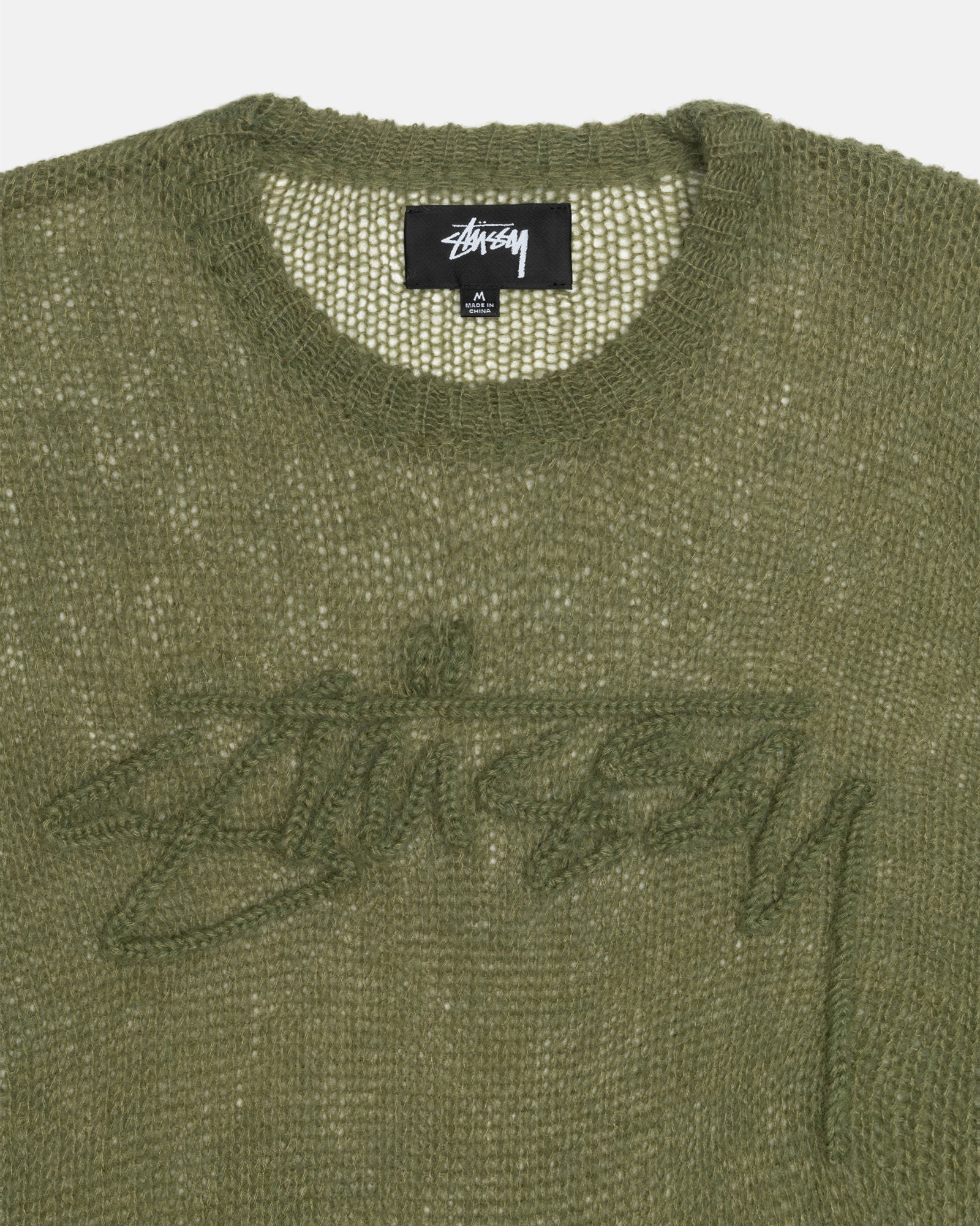 カラーホワイトStussy Loose Knit Logo Sweater セーター - ニット