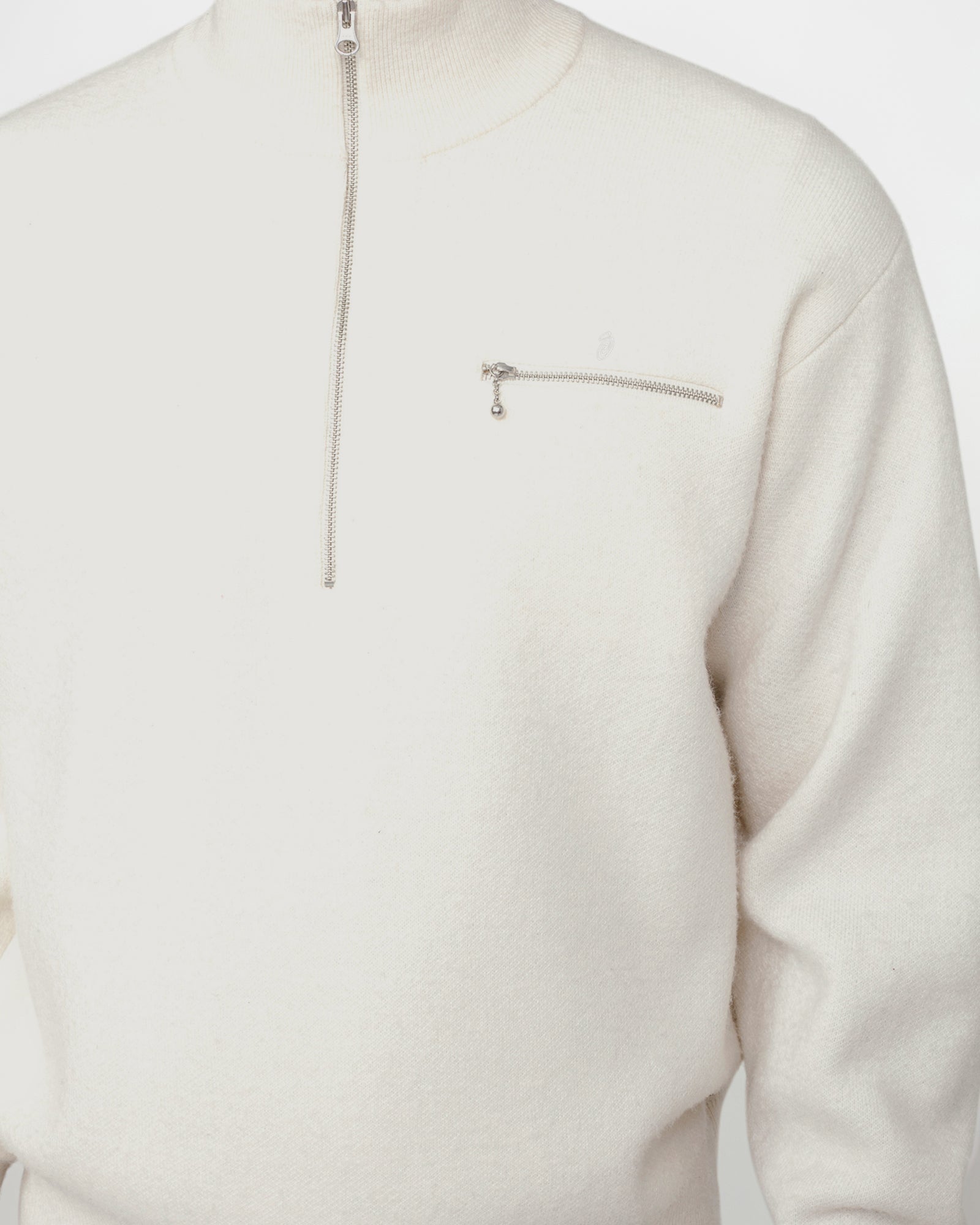 Half Zip Mock Neck Sweater in ivory – Stüssy Japan