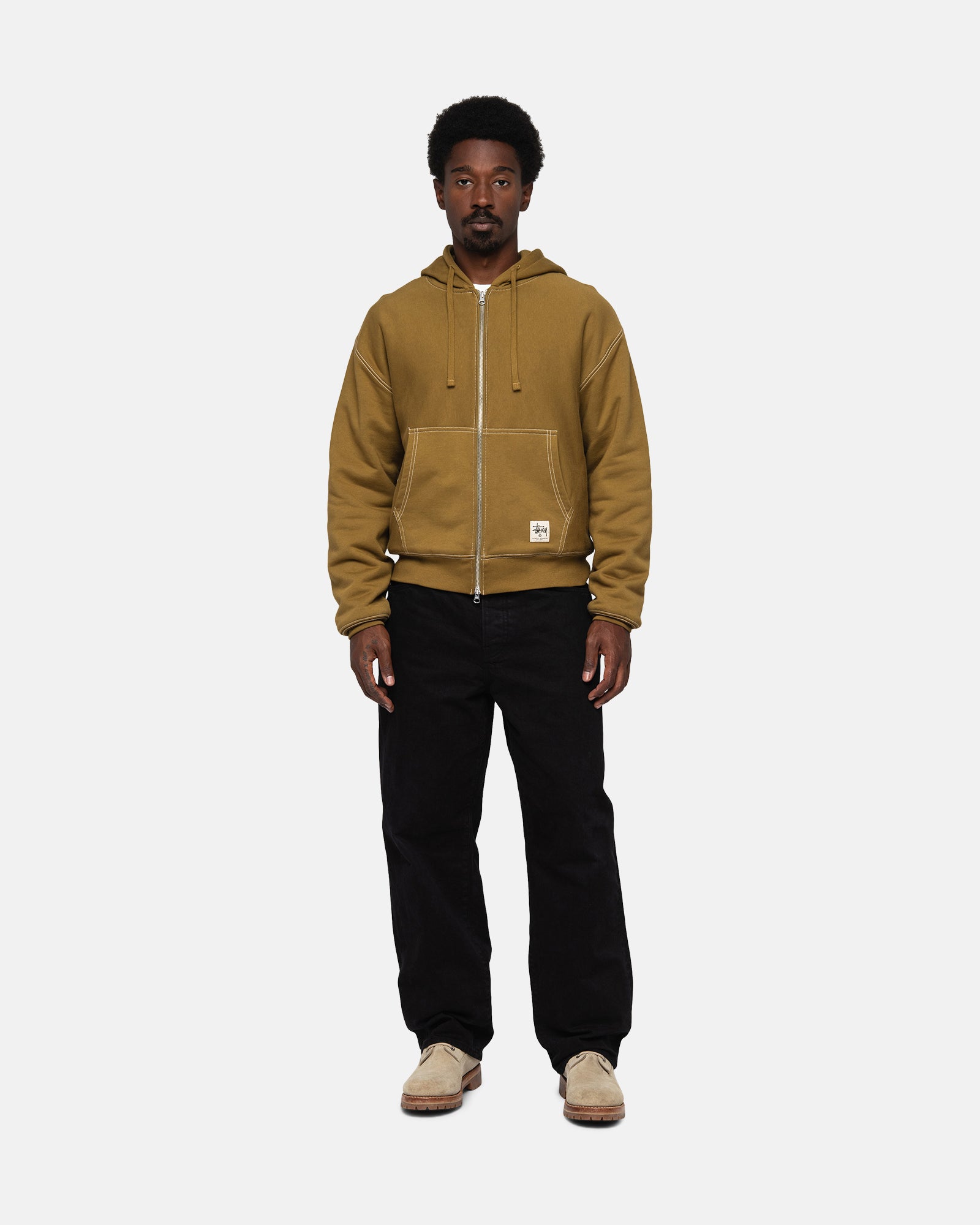 Stussy Double Face Label Zip Hoodie着丈身幅教えて頂けますか