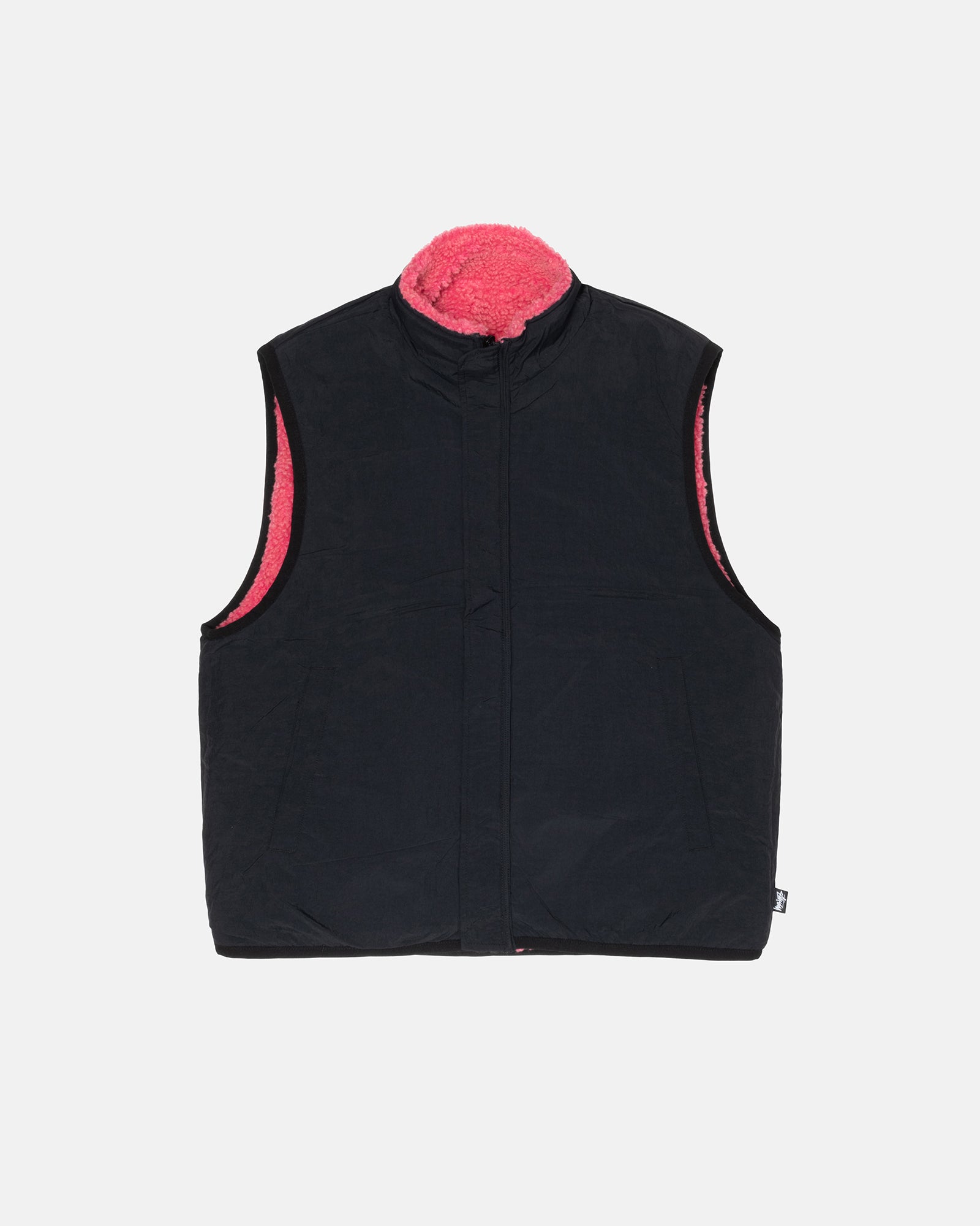 Sherpa Reversible Vest in pink – Stüssy Japan