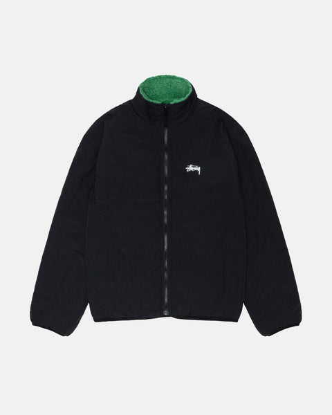 Stüssy Sherpa Reversible Jacket Green Outerwear