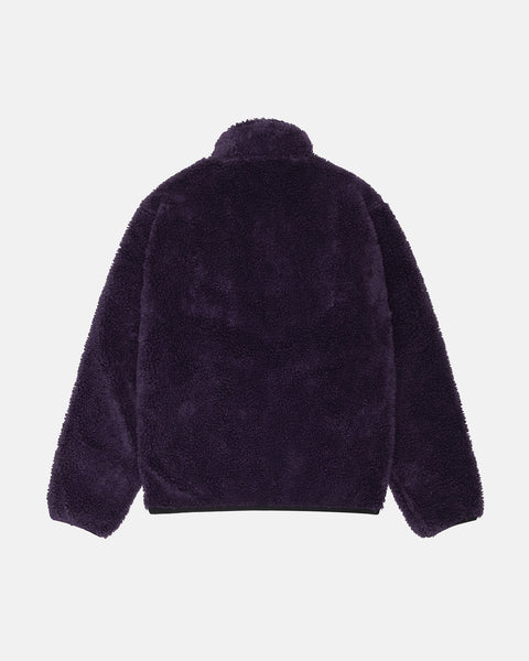 Stüssy Sherpa Reversible Jacket Purple Outerwear