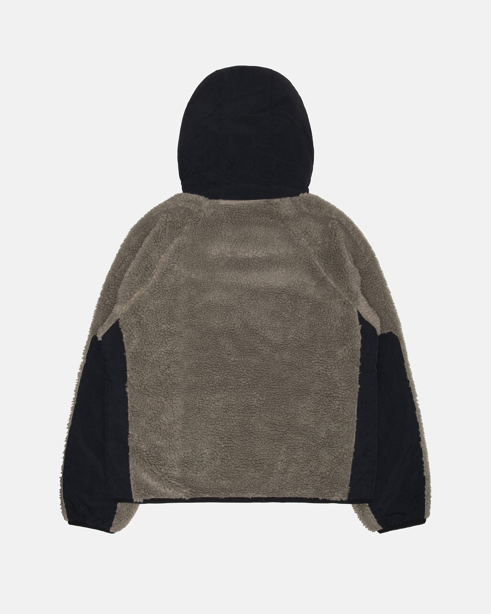 Sherpa Paneled Hooded Jacket in stone – Stüssy Japan
