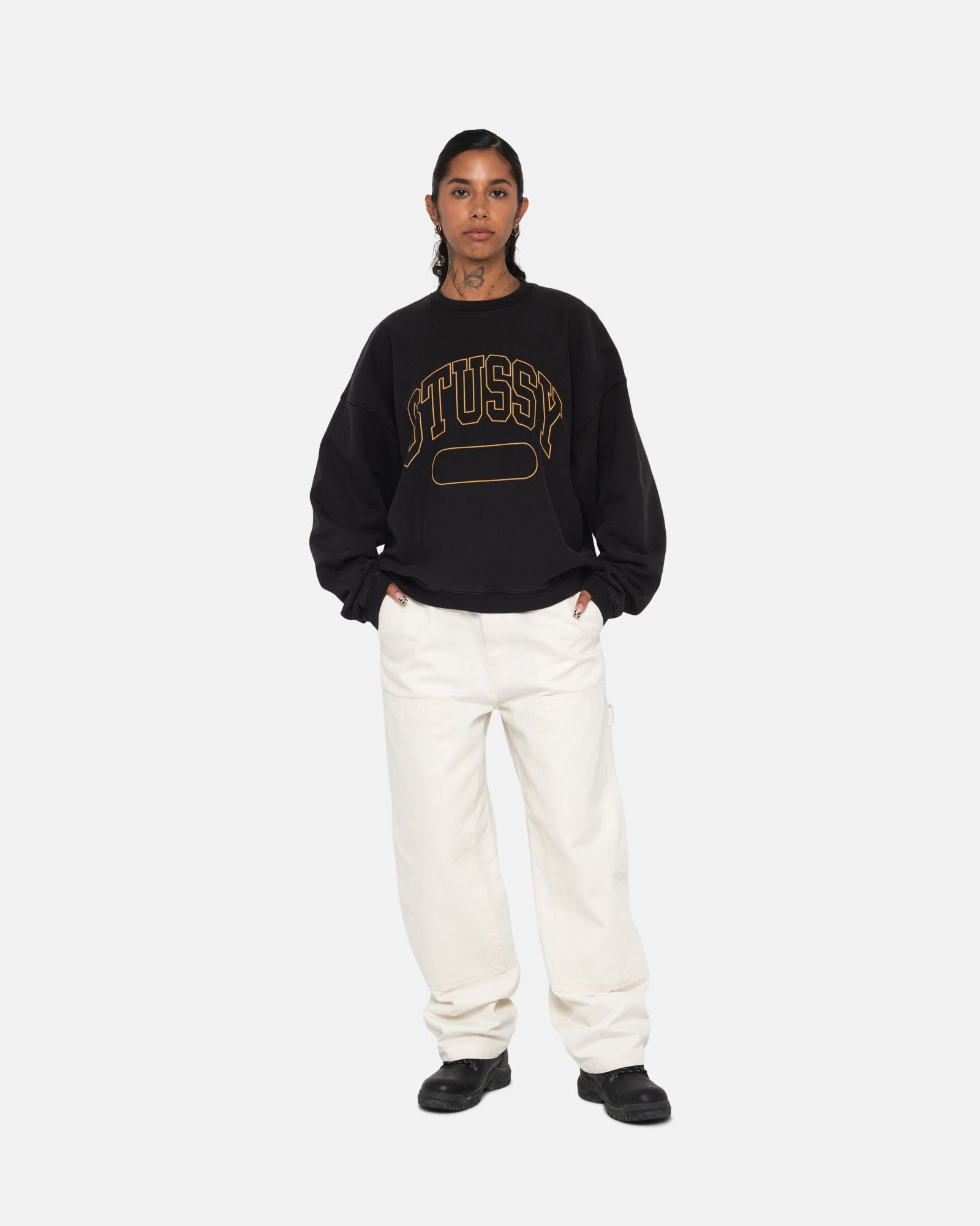 stussy【タグ付】Stussy VARSITY OVERSIZED CREW スウェット - スウェット